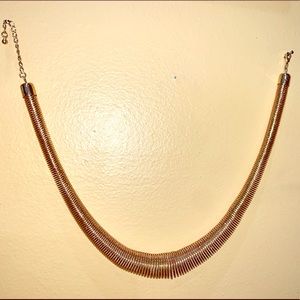 Gold Metallic Coil Necklace
